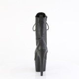 ADORE-1049WR - 18 cm platform high heel boots vegan black