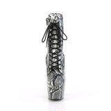 ADORE - 18 cm pleaser hgklackade boots orm mnster svarta
