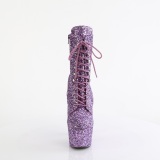 ADORE-GWR 18 cm pleaser hgklackade boots glitter lavendel
