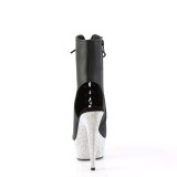 BEJ-1016-6 - 18 cm pleaser hgklackade boots strass silver