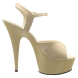 Beige 15 cm DELIGHT-609 pleaser high heels skor