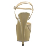 Beige 15 cm DELIGHT-609 pleaser high heels skor