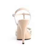 Beige Lack 12 cm FLAIR-420 H�ga Klackar Skor f�r M�n