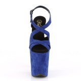 Blå Konstläder 20 cm FLAMINGO-831FS högklackade sandaletter