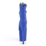 Bl� faux suede 20 cm FLAMINGO-1021FS pole dance st�vletter