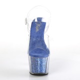 Blå glittriga klackar 18 cm Pleaser ADORE-708G pole dance skor