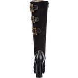 Black 10 cm CRYPTO-302 steampunk boots women
