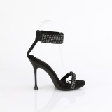 Black 11,5 cm CUPID-440 ankle straps stiletto heels sandals