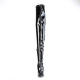 Black 13 cm SEDUCE-4000SLT Vinyl crotch high overknee boots