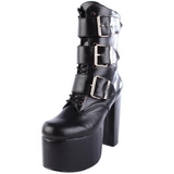 Black 14 cm TORMENT-703 lolita ankle boots goth platform boots