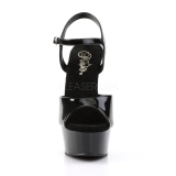 Black 15 cm DELIGHT-609 platform pleaser high heels shoes