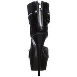 Black 15 cm DELIGHT-690 womens platform soled ankle boots