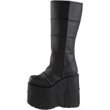 Black 18 cm STACK-301 demonia boots - unisex cyberpunk boots