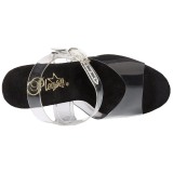 Black 20 cm FLAMINGO-808MG glitter high heels shoes