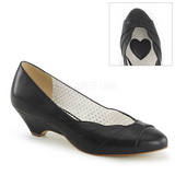 Black 4 cm retro vintage LULU-05 Pinup Pumps Shoes with Low Heels