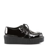 Black 5 cm CREEPER-108 creepers shoes women - rockabilly platform shoes