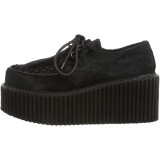 Black 7,5 cm CREEPER-202 creepers shoes women - rockabilly platform shoes