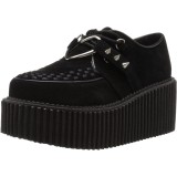 Black 7,5 cm CREEPER-206 creepers shoes women - rockabilly platform shoes