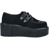 Black 7,5 cm CREEPER-219 creepers shoes women - rockabilly platform shoes