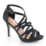 Black 9,5 cm DAPHNE-42 High Heeled Stiletto Sandals