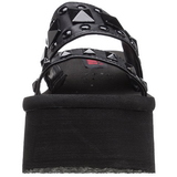 Black 9 cm FUNN-18 Goth Platform Sandals Womens