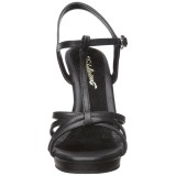 Black Konstldere 12 cm FLAIR-420 High Heels for Men