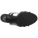 Black Konstldere 12 cm FLAIR-420 High Heels for Men