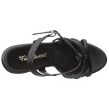 Black Konstldere 12 cm FLAIR-420 Womens High Heel Sandals