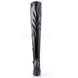 Black Konstldere 13,5 cm INDULGE-3063 Thigh High Boots for Men