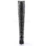 Black Konstldere 13,5 cm INDULGE-3063 Thigh High Boots for Men