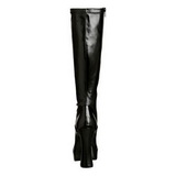 Black Konstldere 13 cm ELECTRA-2000Z High Heeled Womens Boots for Men