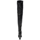 Black Konstldere 13 cm ELECTRA-3000Z High Heeled Overknee Boots