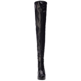 Black Konstldere 13 cm ELECTRA-3000Z Thigh High Boots for Men