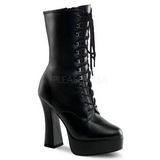 Black Konstl�dere 13 cm Pleaser ELECTRA-1020 Platform Ankle Calf Boots