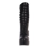 Black Konstldere 13 cm Pleaser ELECTRA-1020 Platform Ankle Calf Boots