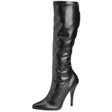 Black Konstldere 13 cm SEDUCE-2000 High Heeled Womens Boots for Men