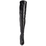 Black Konstldere 13 cm SEDUCE-3000 Thigh High Boots for Men