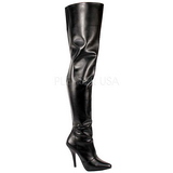 Black Konstldere 13 cm SEDUCE-3010 Thigh High Boots for Men