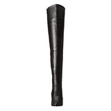 Black Konstldere 13 cm SEDUCE-3010 Thigh High Boots for Men