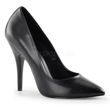 Black Konstldere 13 cm SEDUCE-420 Pumps High Heels for Men