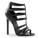 Black Konstl�dere 13 cm SEXY-15 Womens High Heels Sandals