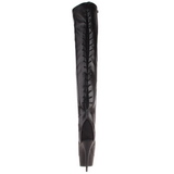 Black Konstldere 15,5 cm DELIGHT-3017 Platform Thigh High Boots