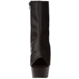 Black Konstldere 15 cm DELIGHT-1018 Platform Ankle Calf Boots