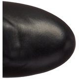 Black Konstldere 15 cm DELIGHT-3050 Platform Thigh High Boots