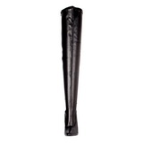 Black Konstldere 15 cm DOMINA-3000 High Heeled Overknee Boots