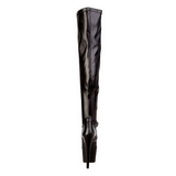 Black Konstldere 18 cm ADORE-3000 High Heeled Overknee Boots
