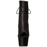 Black Konstldere 18 cm Pleaser ADORE-1018 Platform Ankle Calf Boots