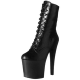 Black Konstldere 18 cm XTREME-1020 womens platform soled ankle boots