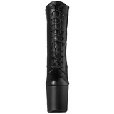 Black Konstldere 18 cm XTREME-1020 womens platform soled ankle boots