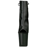 Black Konstldere 20 cm FLAMINGO-1018 Platform Ankle Calf Boots